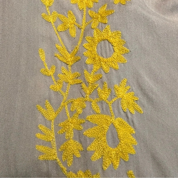 ECHO O/S Flowy Embroidered Poncho Kimone Beach Cover Up - Picture 7 of 7